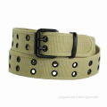 Double row grommet canvas military webbing belt, made of polyester, fashionable design